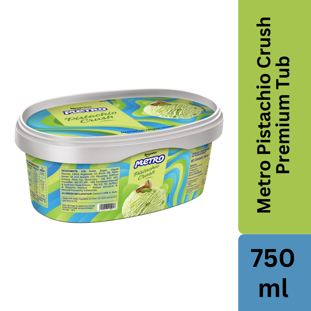 Keventer Metro Pistachio Crush Tub Frozen Dessert - 750ml