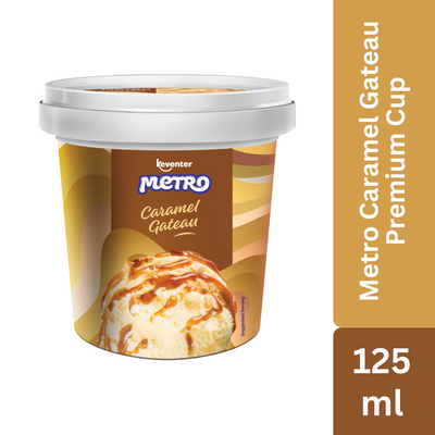 Keventer Metro Caramel Gateau Premium Cup - 125ml