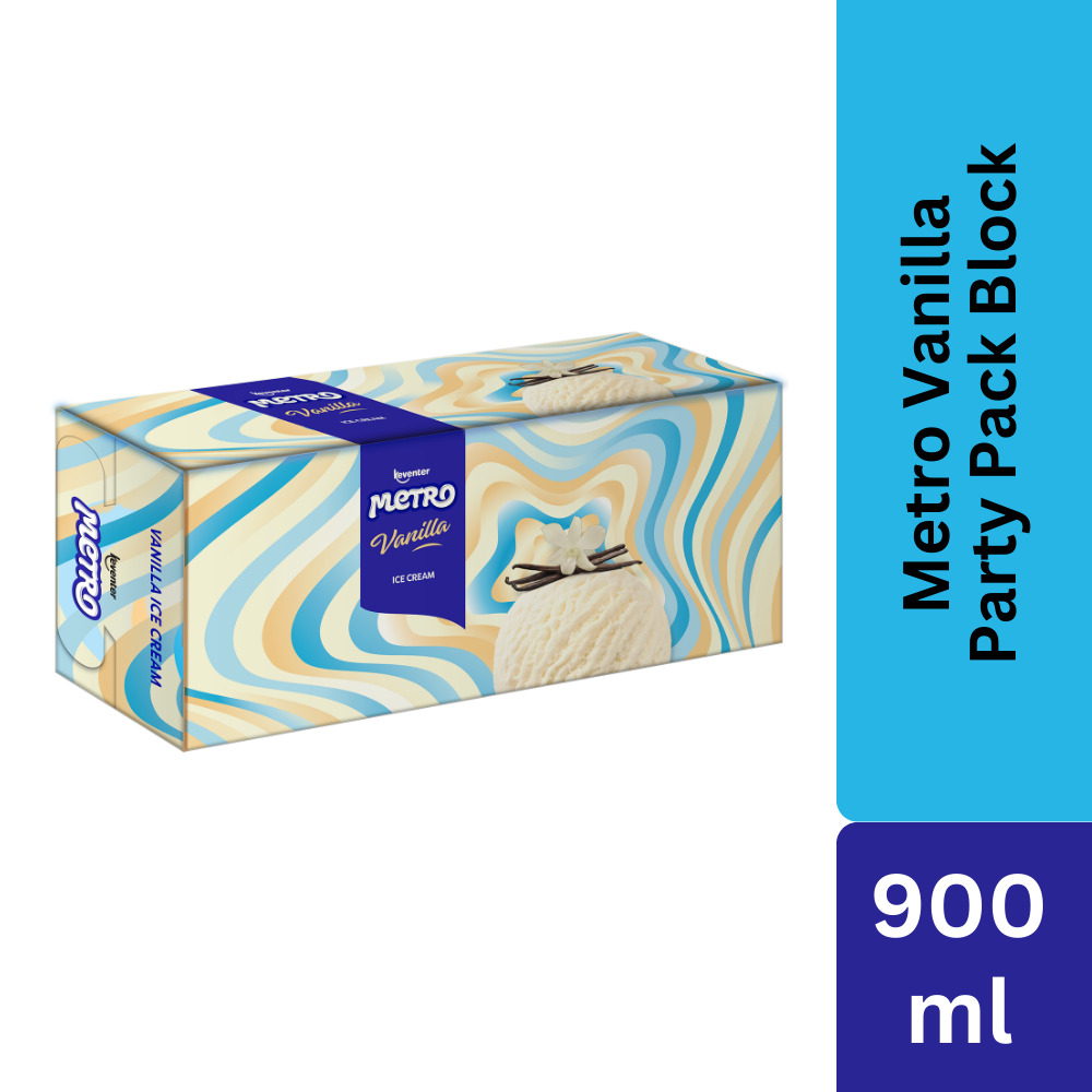 Keventer Metro Vanilla Party Pack Ice Cream - 900ml