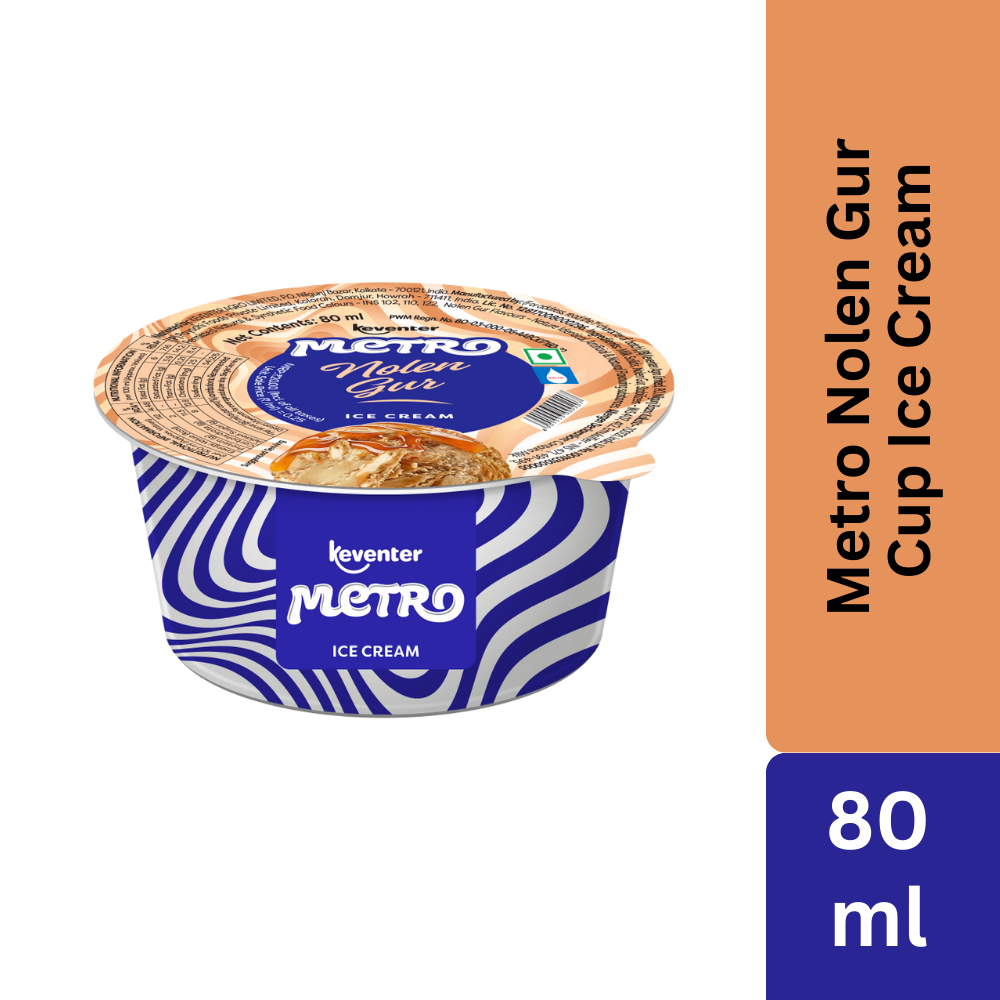 Keventer Metro Nolen Gur Cup Ice Cream - 80ml