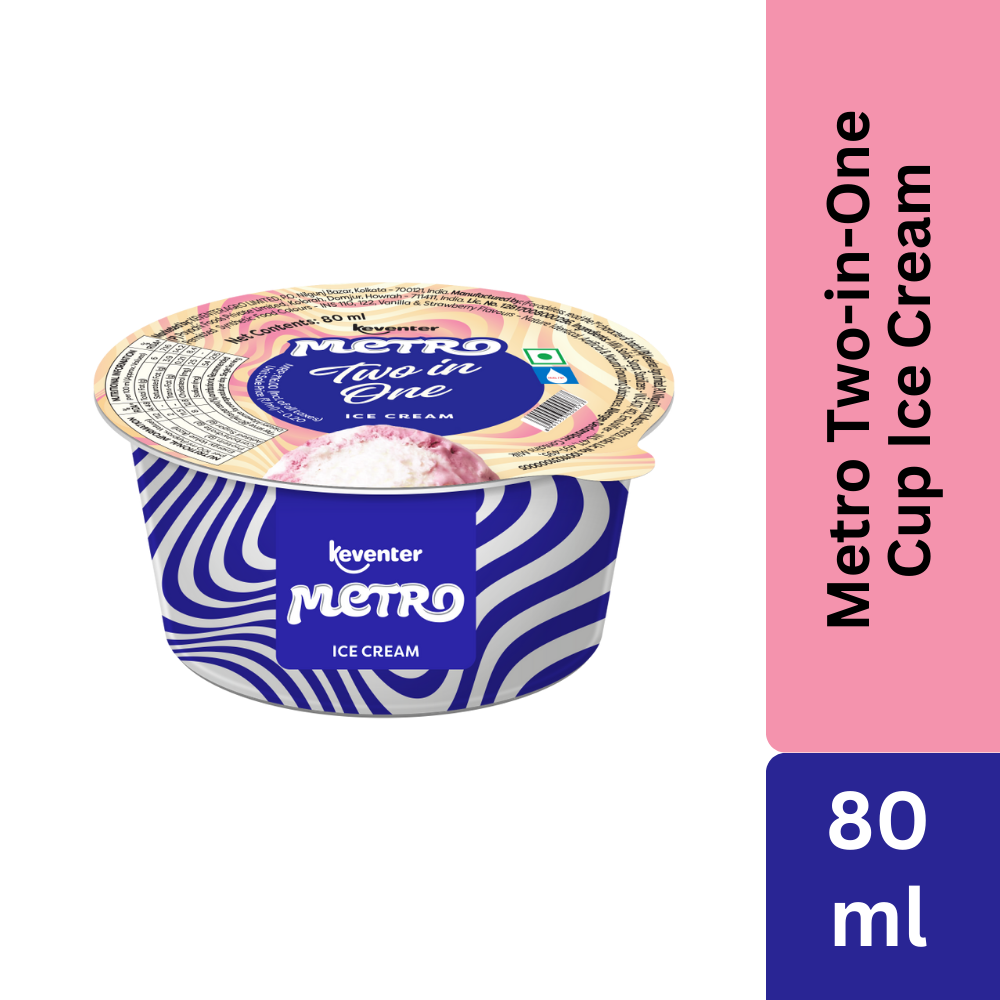 Keventer Metro Two-in-One Cup Ice Cream - 80ml