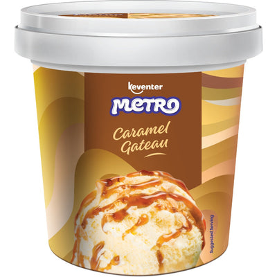 Keventer Metro Caramel Gateau Premium Cup - 125ml (Pack of 8)