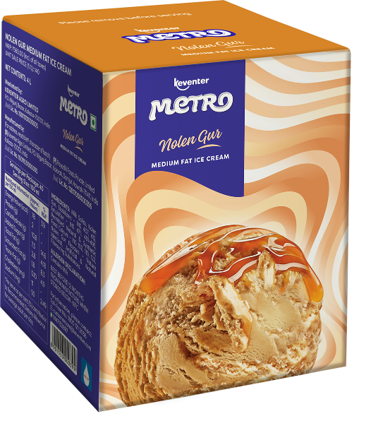 Keventer Metro Nolen Gur Gallon Pack Ice Cream - 4L