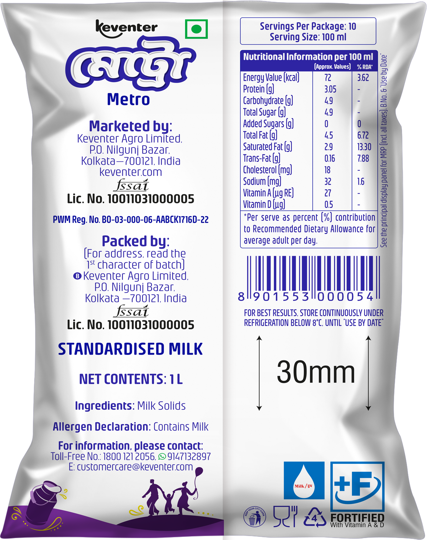 METRO RICH MILK Test