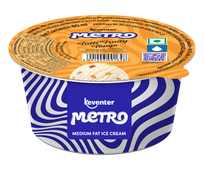 Keventer Metro Tutti Fruity Cup Ice Cream - 80ml