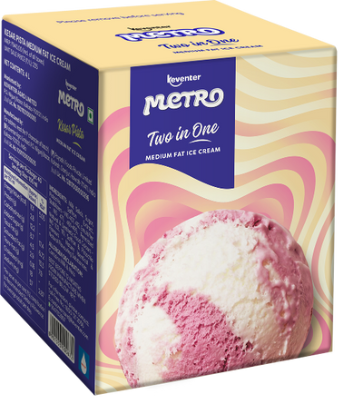 Keventer Metro Two-in-One Gallon Pack Ice Cream - 4L