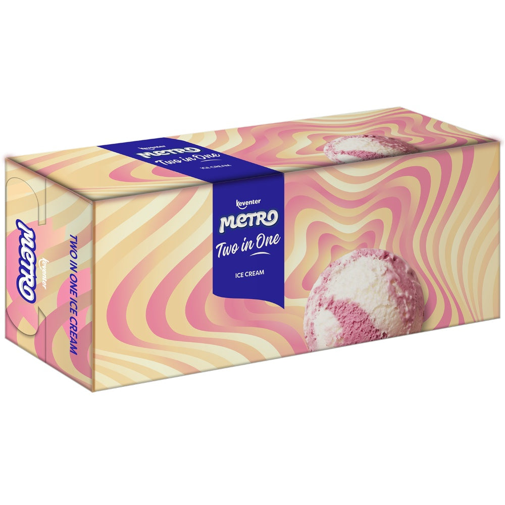 Keventer Metro Two-in-One Party Pack Ice Cream - 900ml