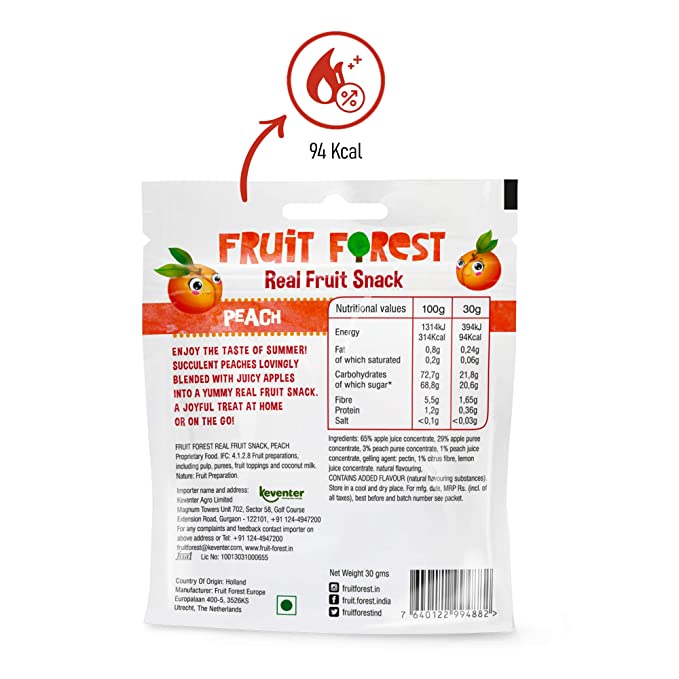 Fruit Forest Real Fruit Snack - Peach