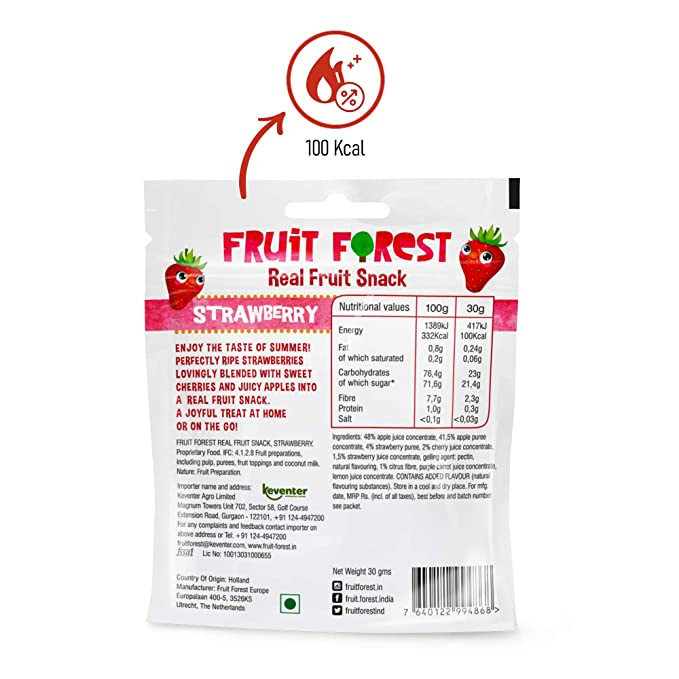 Fruit Forest Real Fruit Snack - Strawberry
