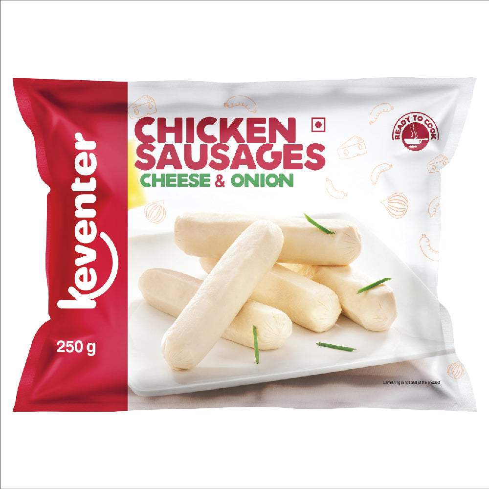 Keventer Chicken Sausages Cheese And Onion - 250 gms