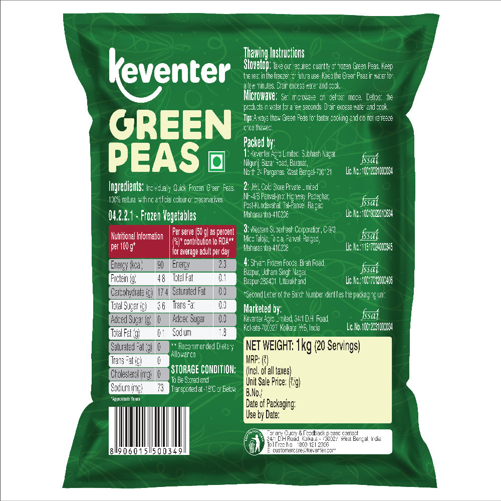 Keventer Green Peas - 1 kg