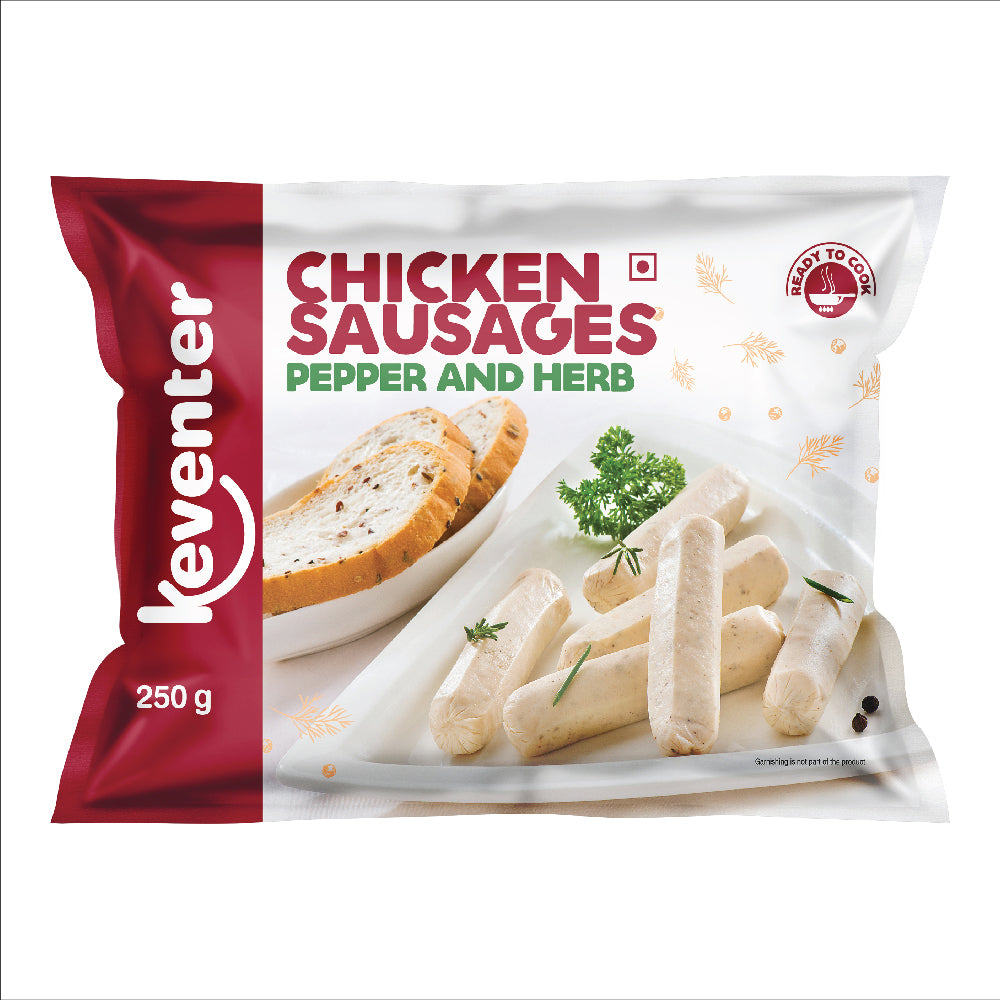 Keventer Chicken Sausages Pepper & Herb - 250 gms