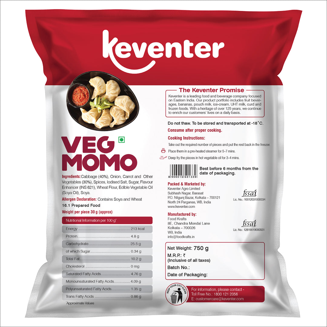 Keventer Veg Momo - 750 gms – Shopkeventer.com
